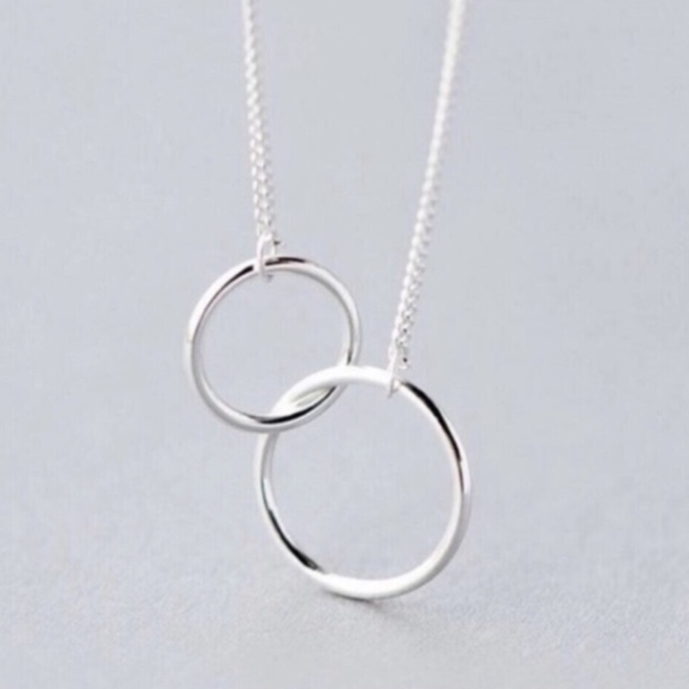 𝅺INTERLOCKING Circles Necklace | 925 Sterling S…